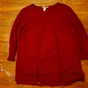Bergandy long sleeve size L